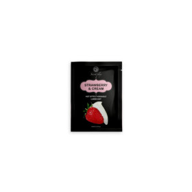 Dosette 2 en 1 Lubrifiant et huile de massage fraise à la crème chauffant 10 ml 